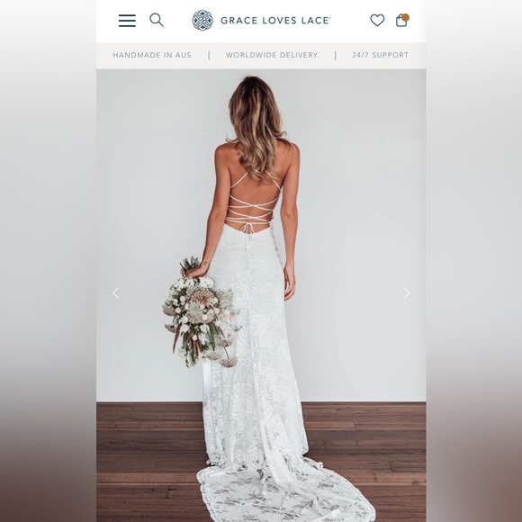 NWOT |Grace Loves Lace |Honey Rose |Lace Wedding Dress - Picture 5 of 15